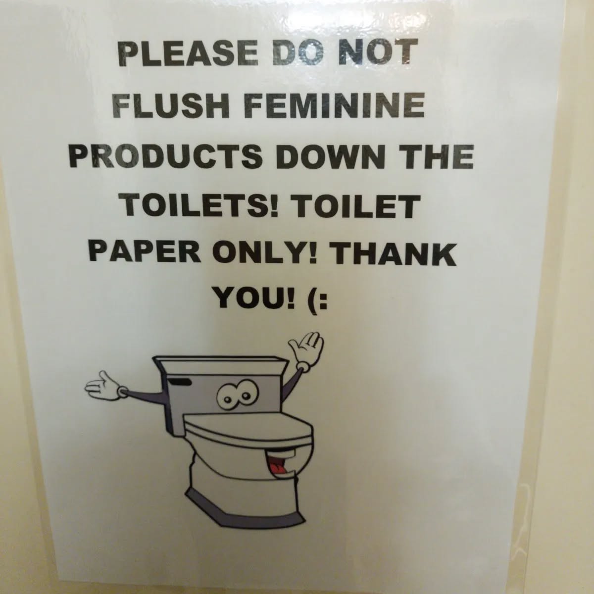 This toilet is way too happy delivering this information!