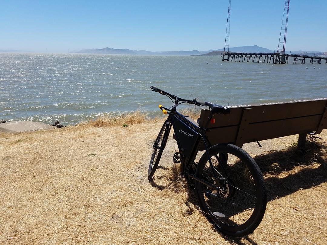 Inaugural ebike ride to the bay Friday.